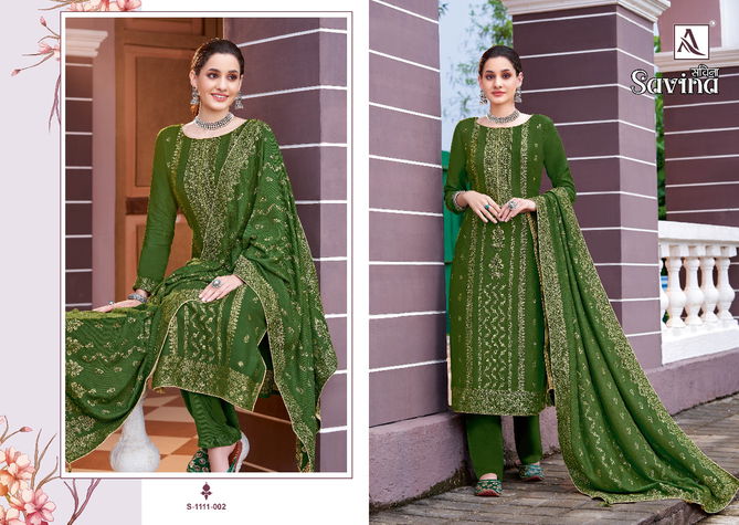 Alok Savina  Festive Wear Wholesale Designer Dress Material Collection